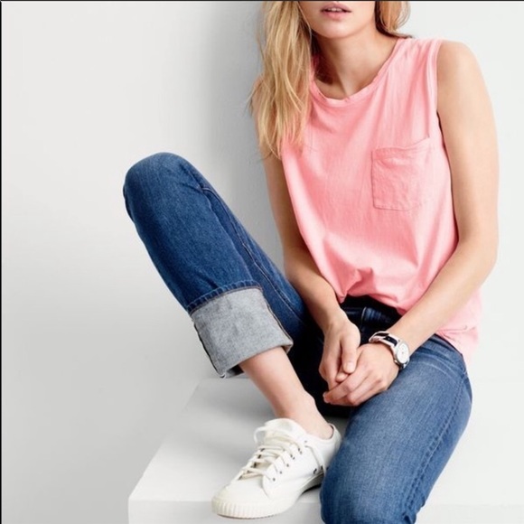 J. Crew Tops - J Crew | garment dyed pocket tank XS